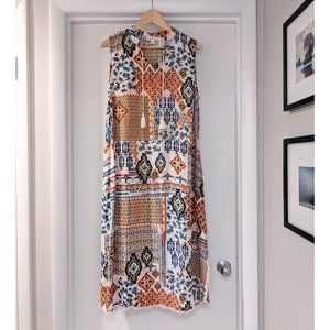 Coldwater Creek Maxi Dress V-Neck w/Pockets